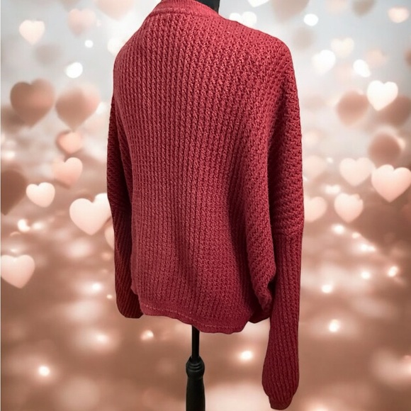 Fat Face Cozy Raspberry Red Cardigan Sweater - Picture 3 of 5